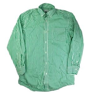 Benjamin & Walls green gingham button-down shirt M